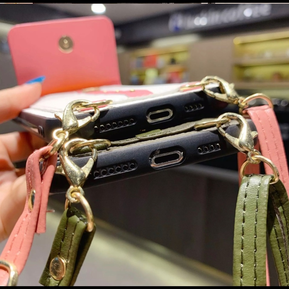 🍭SALE🍭 iPhone DESIGNER STYLE CROSSBODY WALLET CARD CASE - Picture 4 of 6